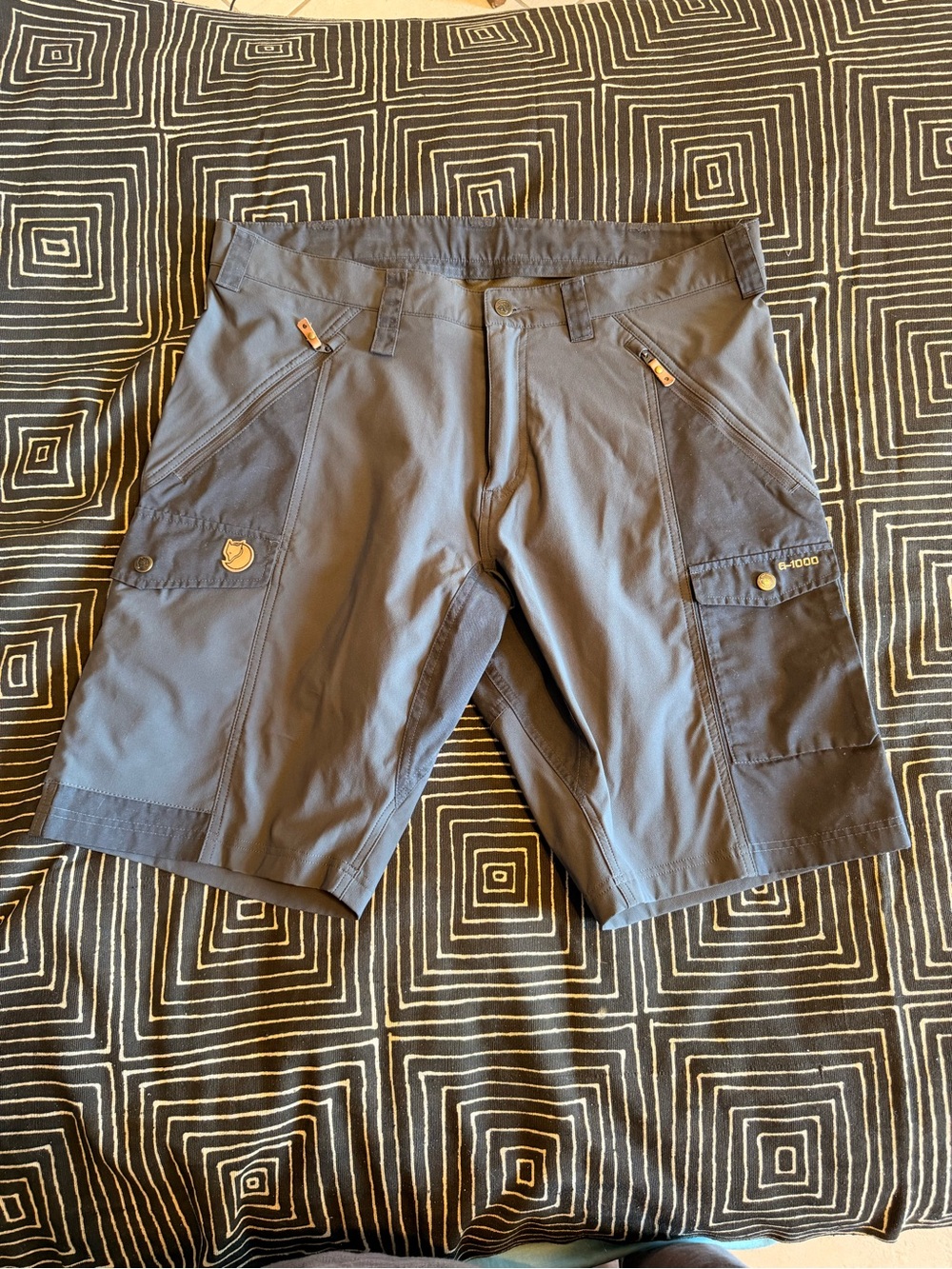 Fjallraven Men's Black Cargo Shorts with G-1000 Patches